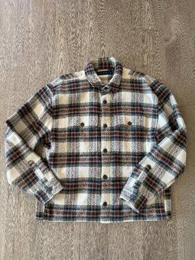 Abercrombie Plaid Flannel Shirt Jacket (Large)